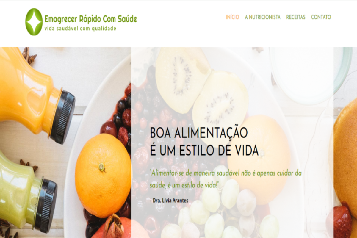 Site Emagrecer Rápido com Saúde Hoje